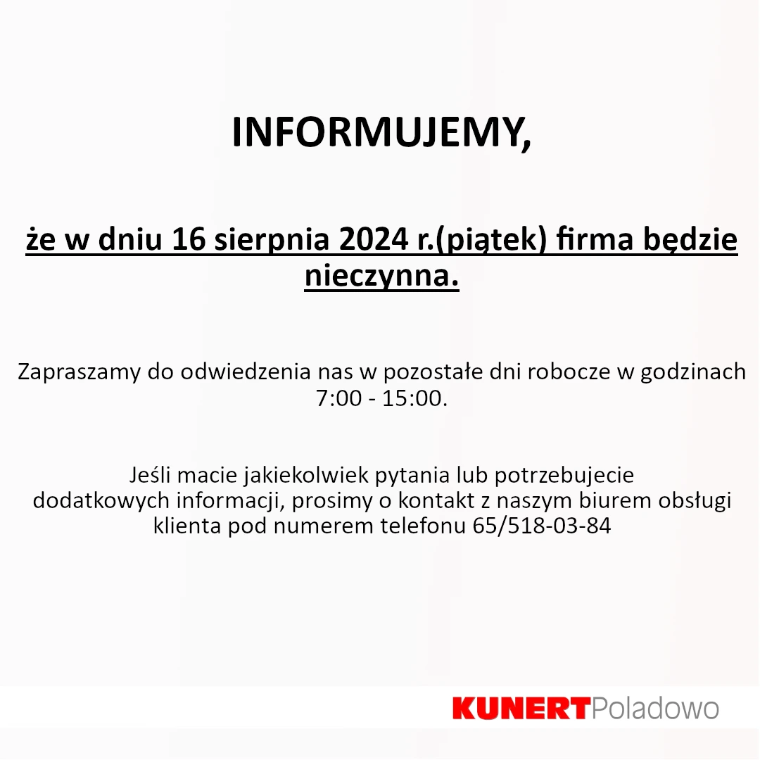 Informacja z 31 maja